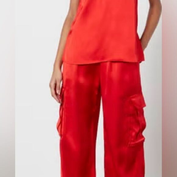 NWT Stine Goya Fatuna Red Cargo Trousers Woman size Medium - Picture 12 of 12